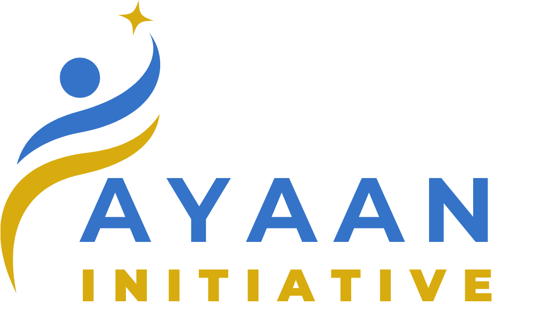 Blue yellow colorful humanity logo 2